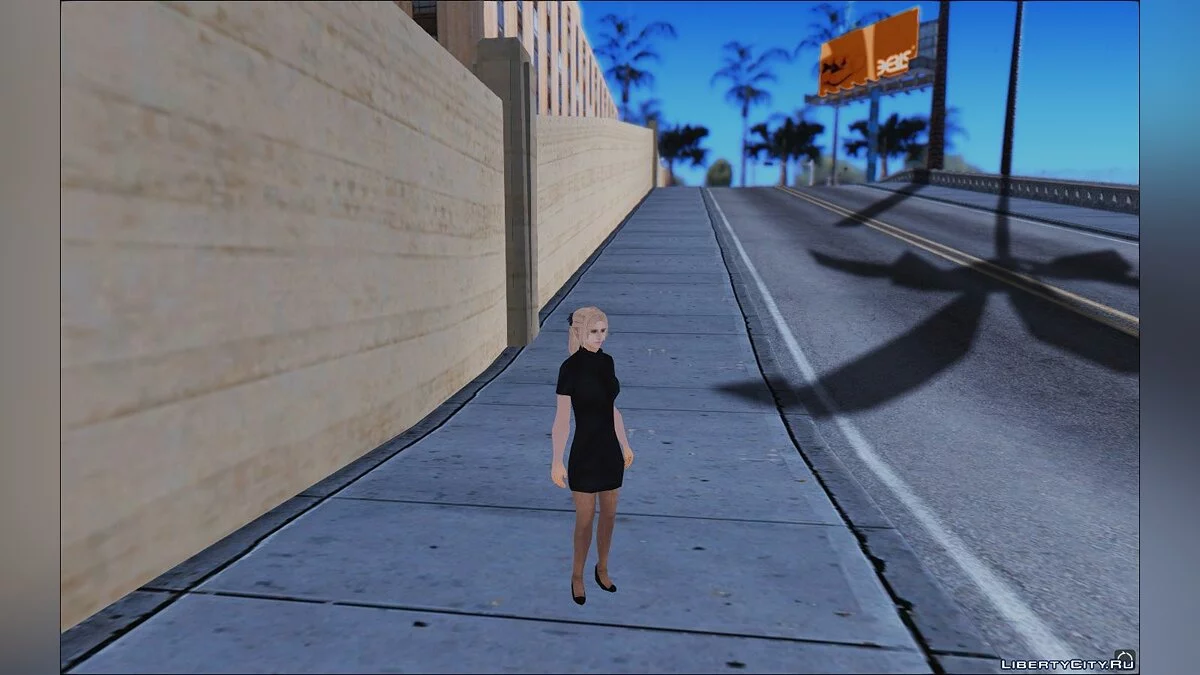Female OnePiece Black/White in LQ / GTA San Andreas