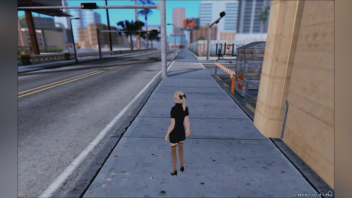Female OnePiece Black/White in LQ / GTA San Andreas