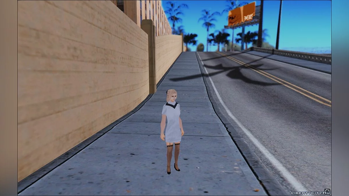 Female OnePiece Black/White in LQ / GTA San Andreas