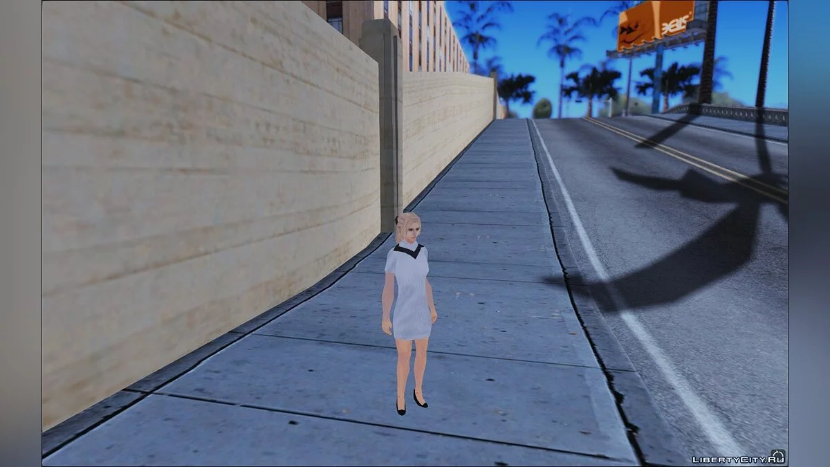 Female OnePiece Black/White in LQ / GTA San Andreas