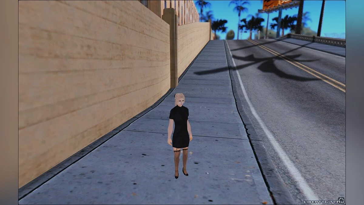 Female OnePiece Black/White in LQ / GTA San Andreas