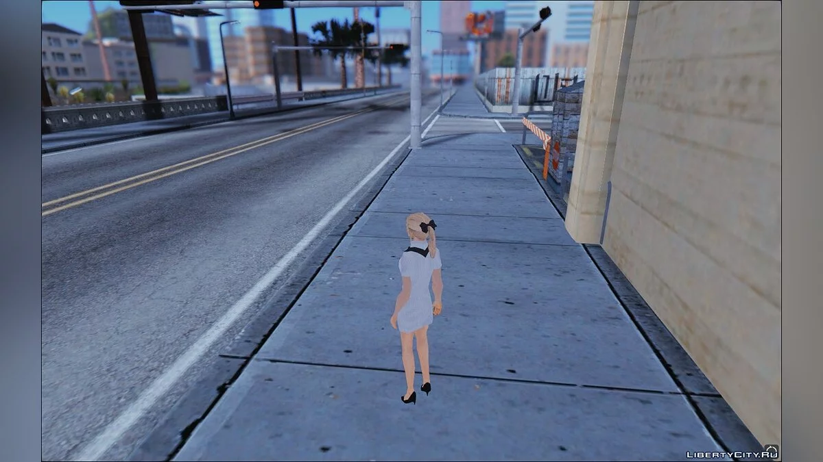 Female OnePiece Black/White in LQ / GTA San Andreas
