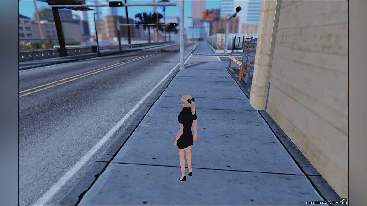 Female OnePiece Black/White in LQ / GTA San Andreas