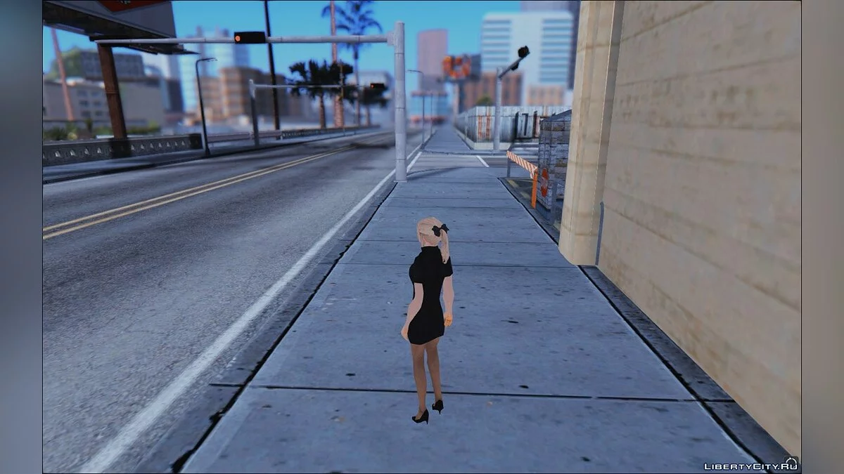 Female OnePiece Black/White in LQ / GTA San Andreas