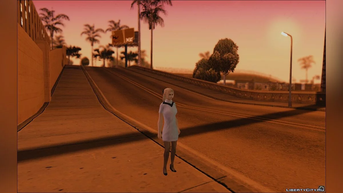 Female OnePiece Black/White in LQ / GTA San Andreas