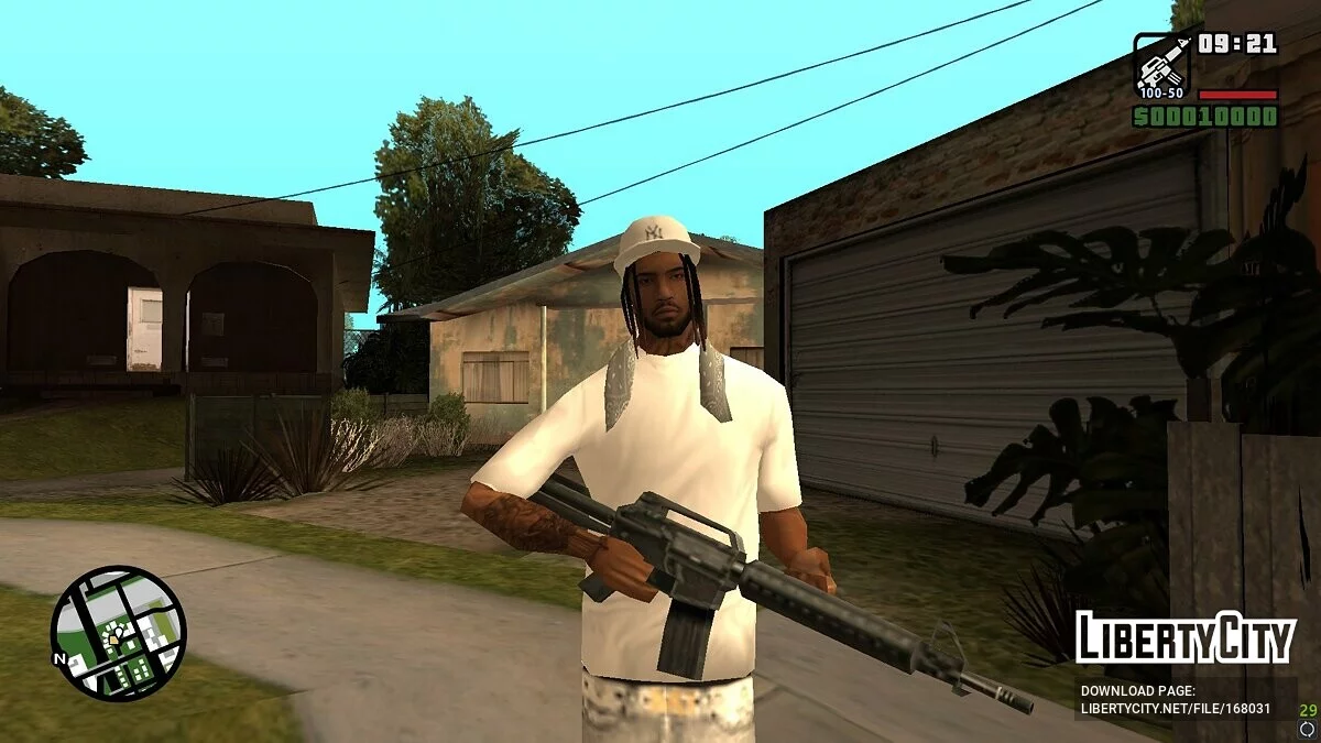 Афроамериканец в белой одежде / GTA San Andreas