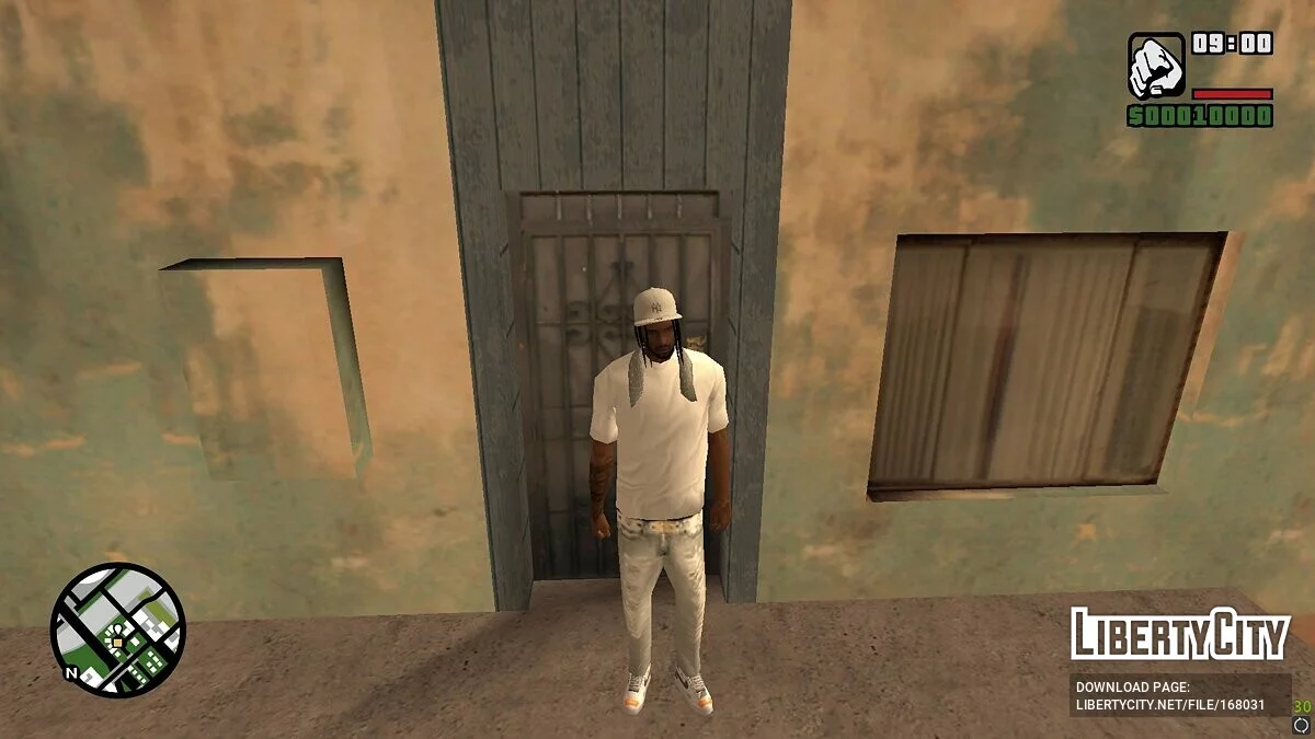 Афроамериканец в белой одежде / GTA San Andreas