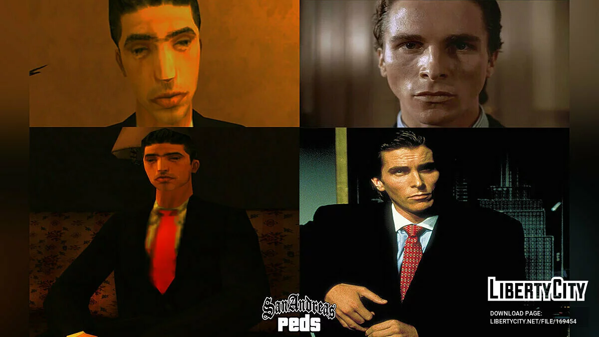 Скины персонажей из Reservoir Dogs и American Psycho / GTA San Andreas