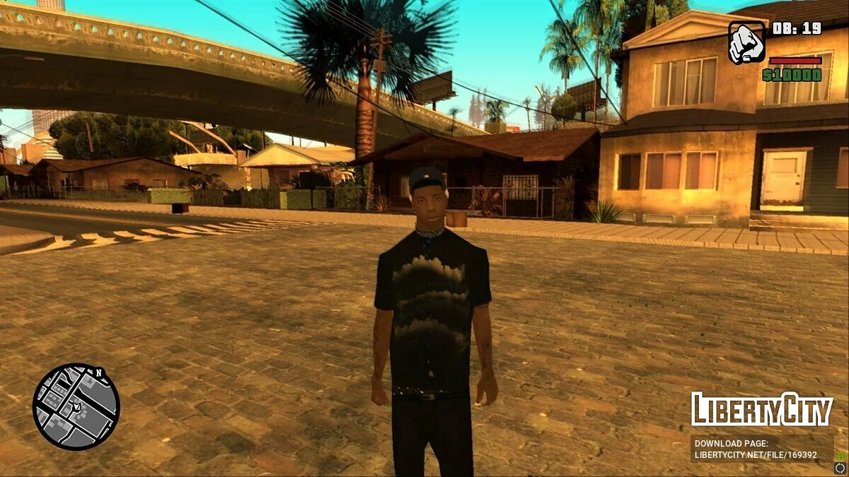 Парень в одежде PJ Watts Crips / GTA San Andreas
