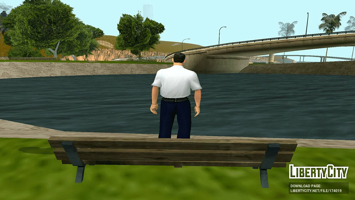 Обновлённый полицейский в белой рубашке / GTA San Andreas
