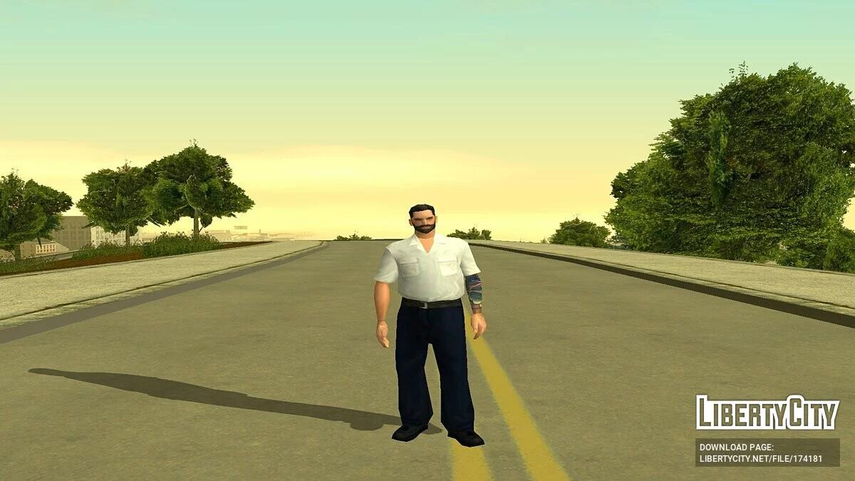 Обновлённый полицейский в белой рубашке v2 / GTA San Andreas