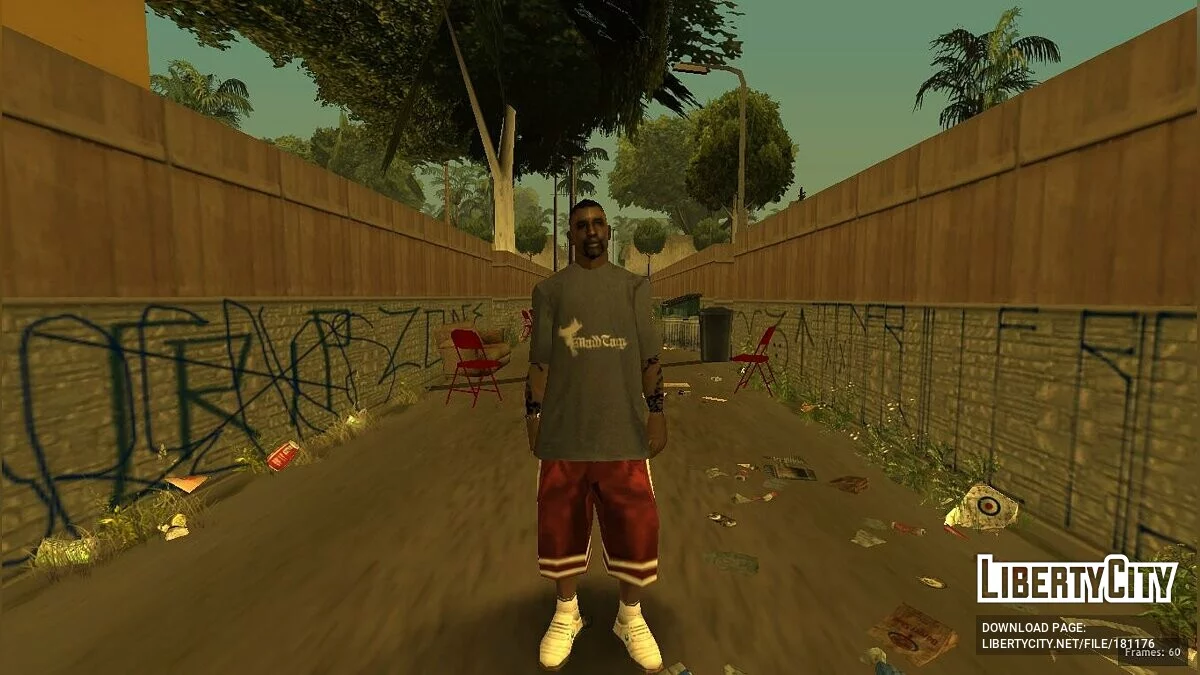 Афроамериканец в серой футболке / GTA San Andreas