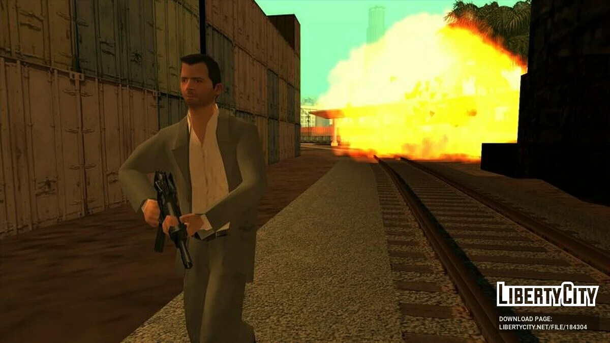 Майкл, Франклин и Тревор из GTA 5 (SA стиль) / GTA San Andreas