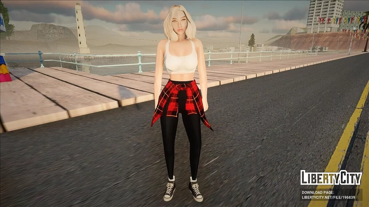 Симпатичная блондинка в повседневном наряде / GTA San Andreas