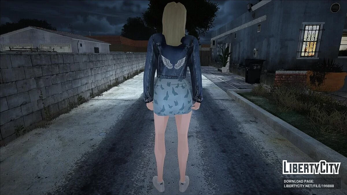 Молодая блондинка в платье / GTA San Andreas