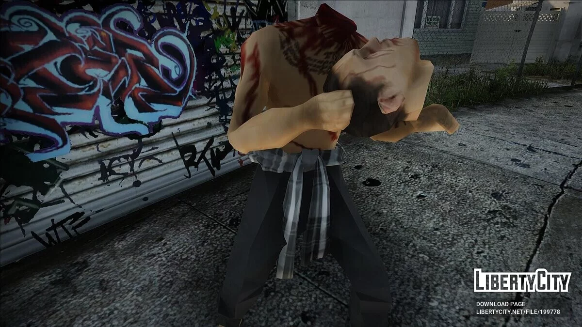 Парень со своей головой в руках / GTA San Andreas