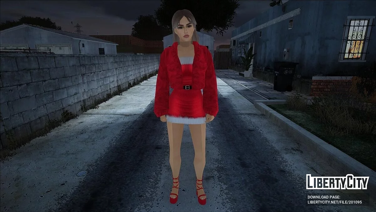 Девушка в Рождественском наряде / GTA San Andreas