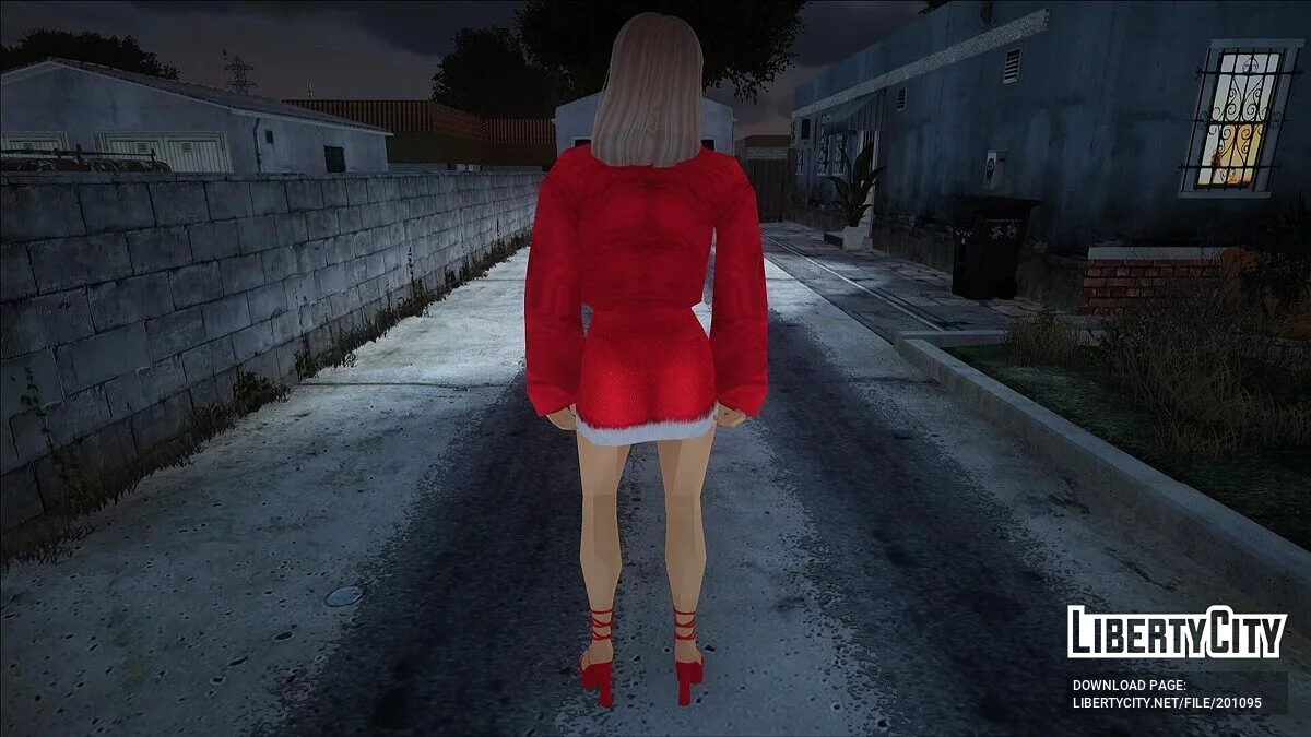 Девушка в Рождественском наряде / GTA San Andreas