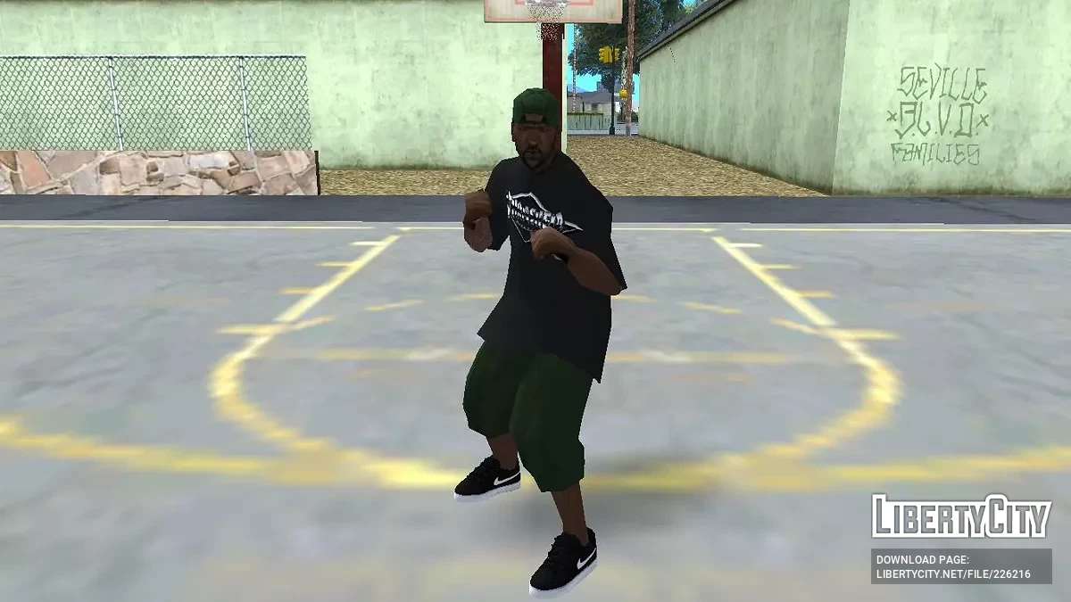 Обновленный Свит Джонсон (Одежда Grove Street) / GTA San Andreas