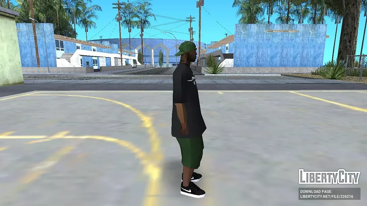 Обновленный Свит Джонсон (Одежда Grove Street) / GTA San Andreas