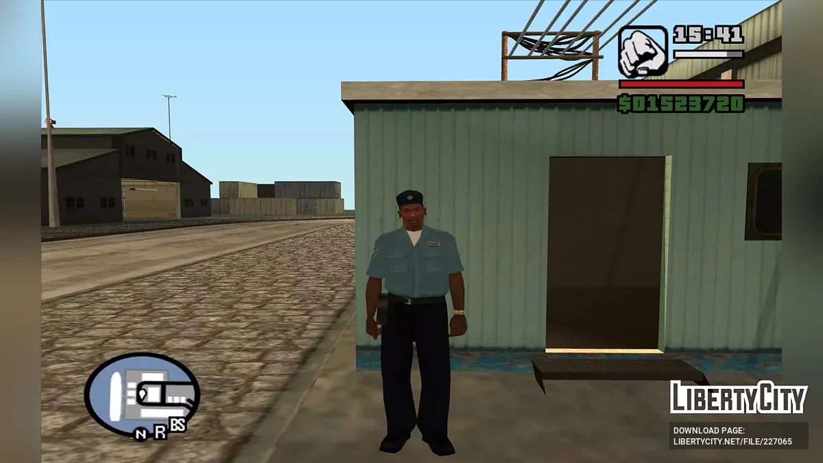 Си-Джей в форме охранника / GTA San Andreas