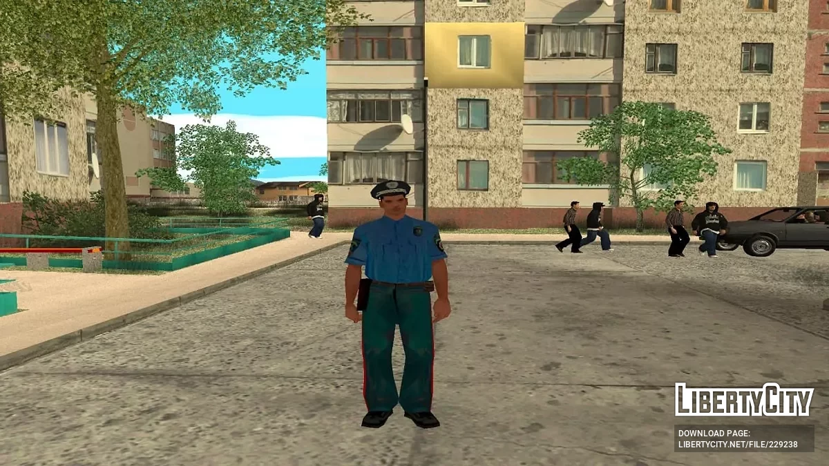 Украинский милиционер в рубашке. МВД Украины / GTA San Andreas