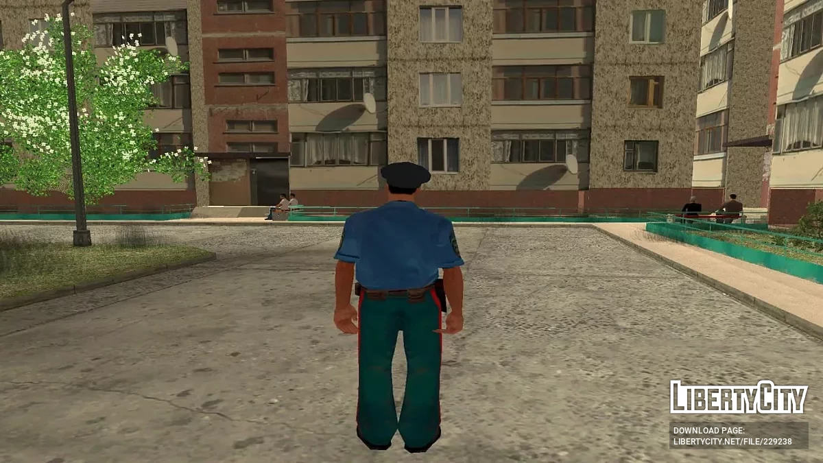 Украинский милиционер в рубашке. МВД Украины / GTA San Andreas