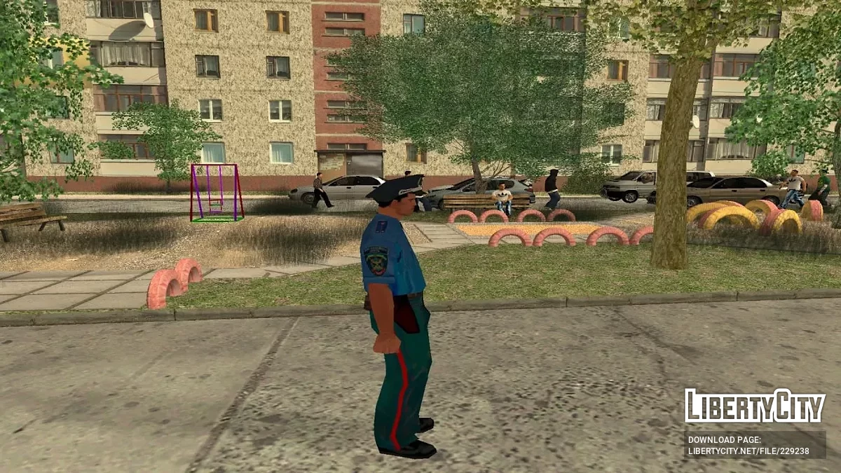 Украинский милиционер в рубашке. МВД Украины / GTA San Andreas