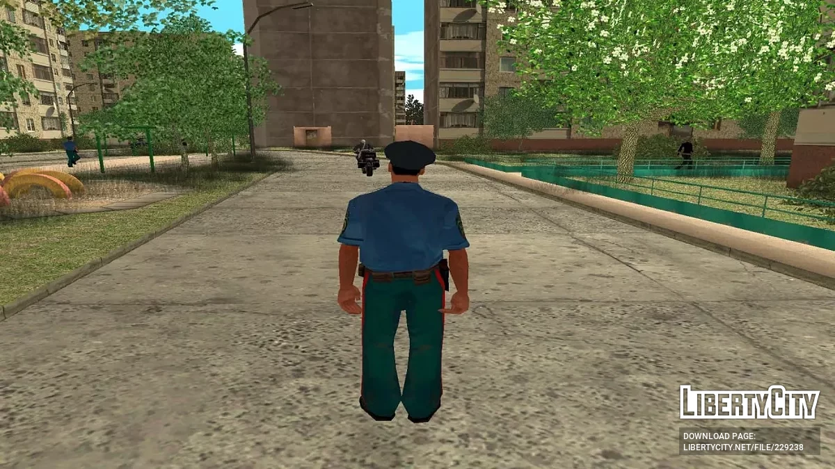 Украинский милиционер в рубашке. МВД Украины / GTA San Andreas