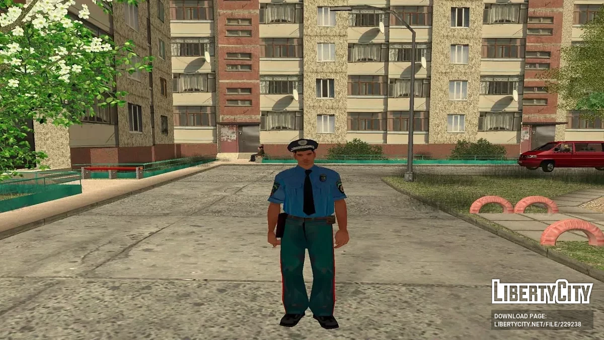 Украинский милиционер в рубашке. МВД Украины / GTA San Andreas