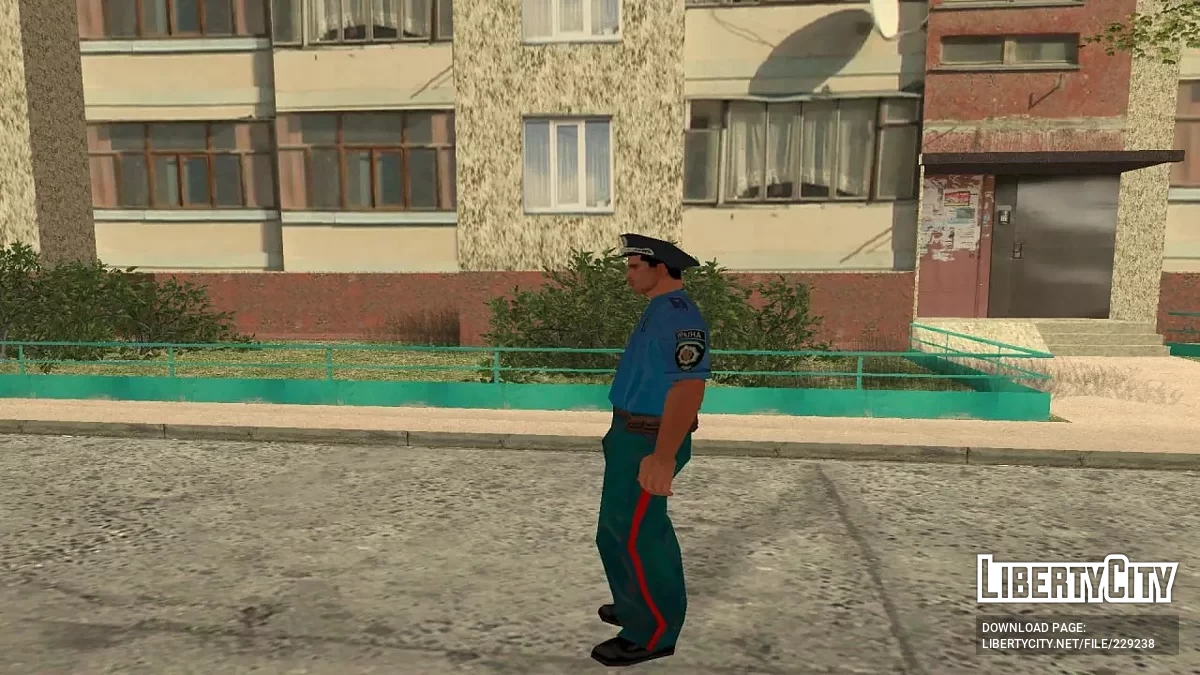 Украинский милиционер в рубашке. МВД Украины / GTA San Andreas