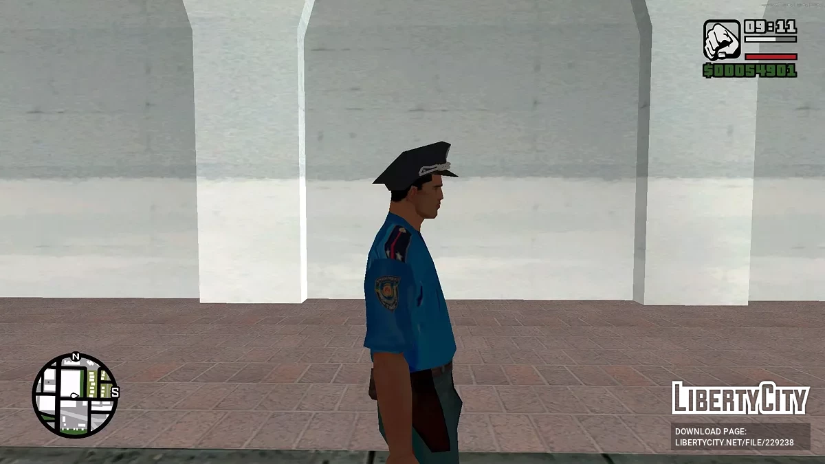 Украинский милиционер в рубашке. МВД Украины / GTA San Andreas