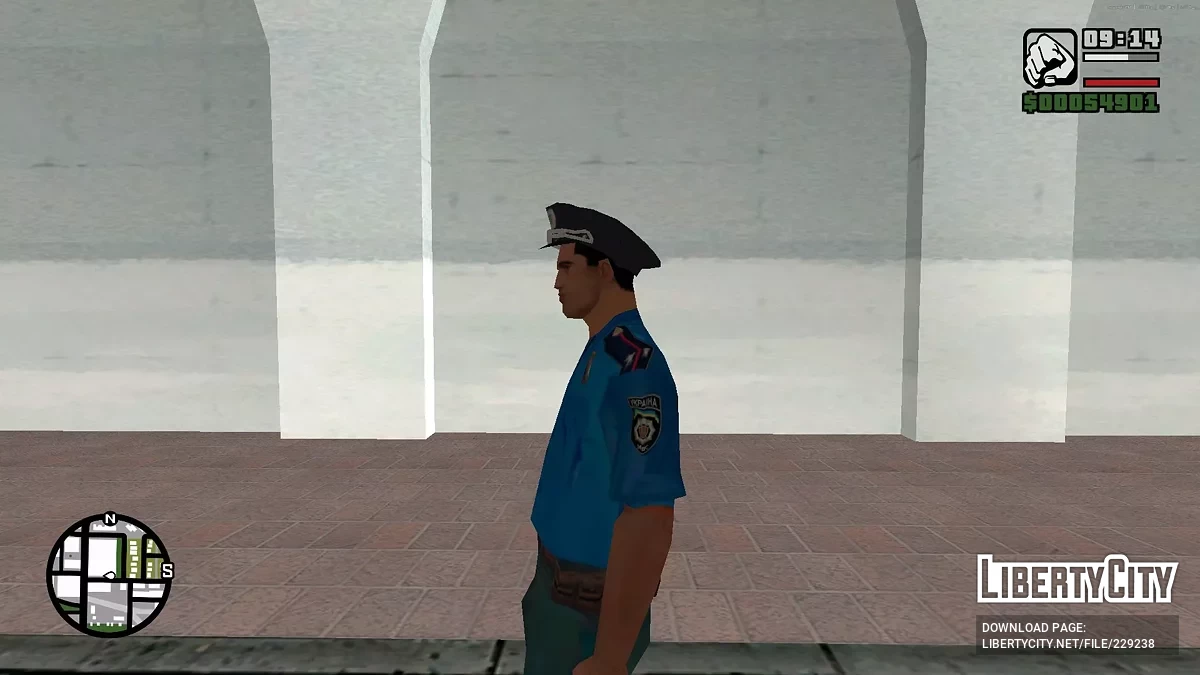 Украинский милиционер в рубашке. МВД Украины / GTA San Andreas