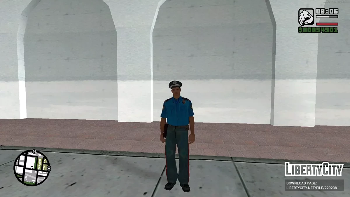 Украинский милиционер в рубашке. МВД Украины / GTA San Andreas