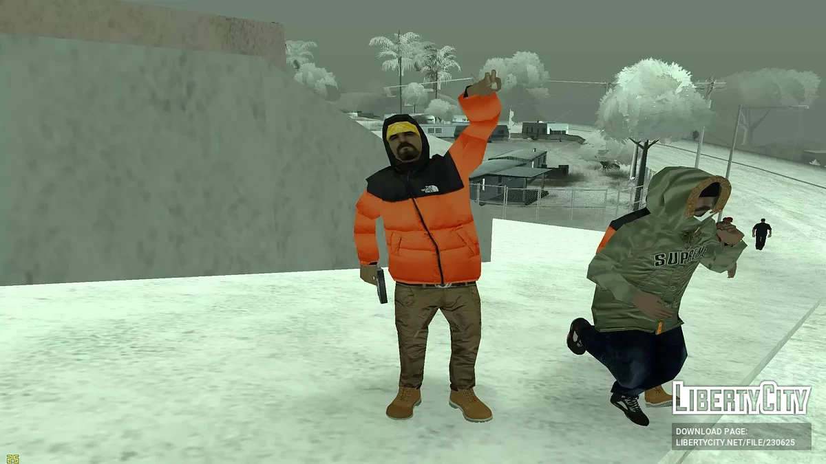Зимний сборник скинов для банд / GTA San Andreas