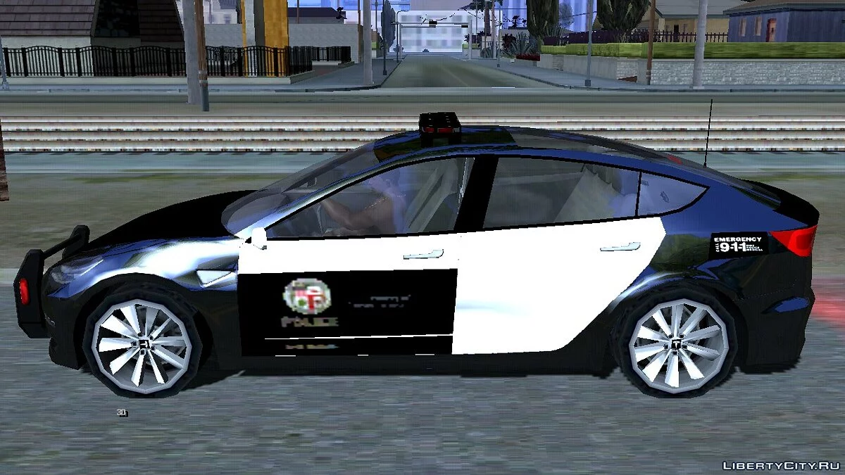 2017 Tesla Model 3 Lowpoly LSPD / GTA San Andreas (iOS, Android)