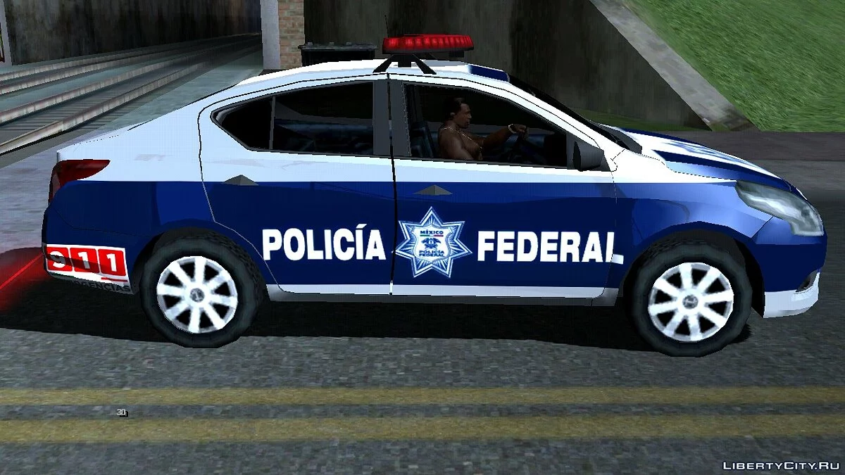 Nissan Versa 2019 (Стиль SA, полиция) / GTA San Andreas (iOS, Android)