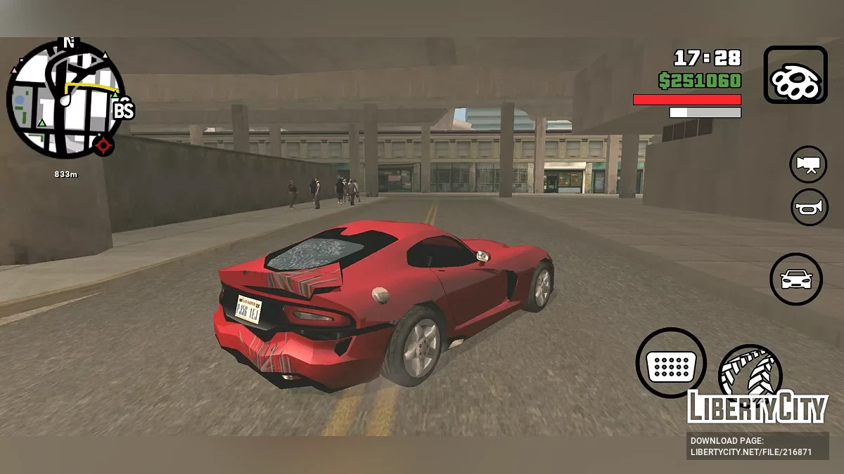 Dodge SRT Viper GTS / GTA San Andreas (iOS, Android)