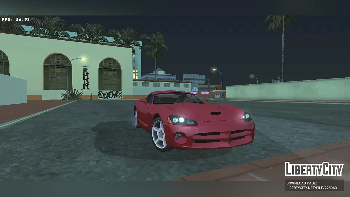 '06 Додж Вайпер SRT 10 (Стиль SA / Только DFF) / GTA San Andreas (iOS, Android)
