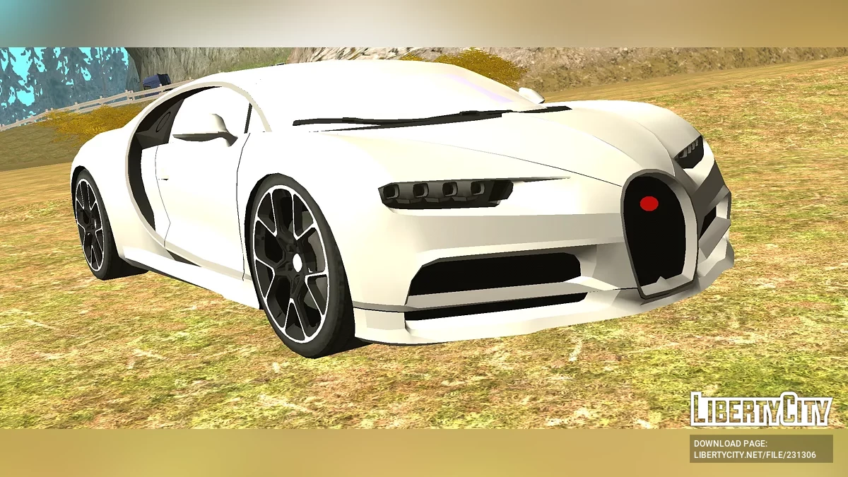 Bugatti Chiron Low Poly + HQ Interior (DFF Only) / GTA San Andreas (iOS, Android)