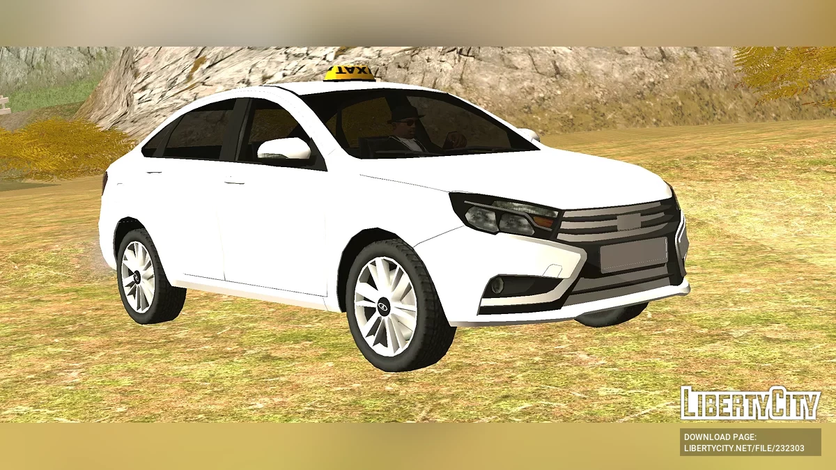 Такси Лада Веста низкополигональная / GTA San Andreas (iOS, Android)