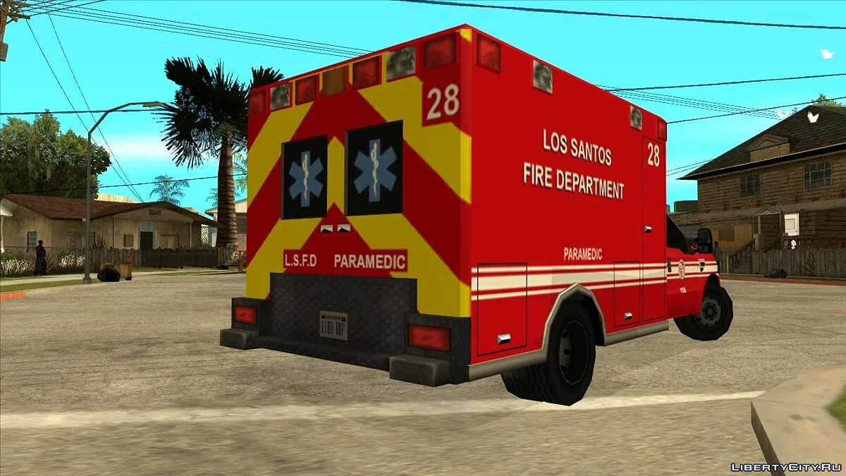 Ford Ambulance LSFD Low Poly / GTA San Andreas