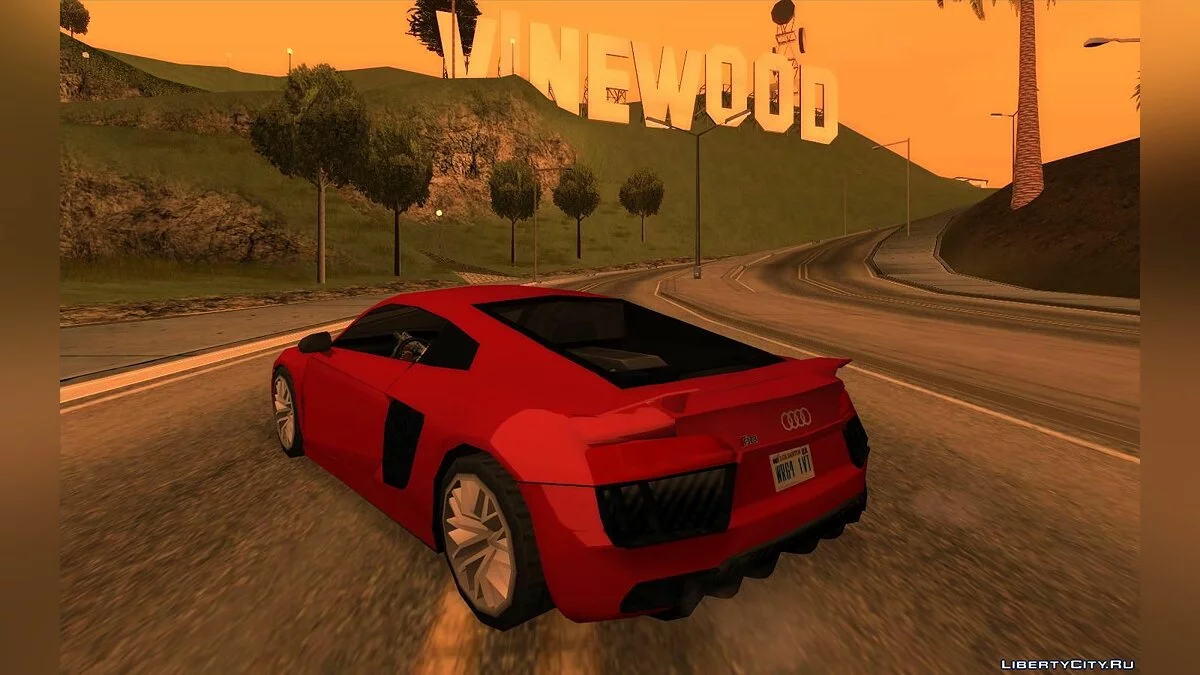 Audi R8 - Улучшенная (SA стиль) / GTA San Andreas