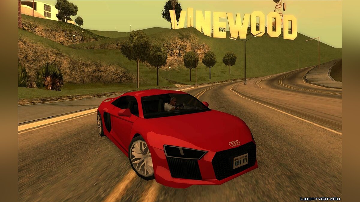 Скачать Audi R8 - Улучшенная (SA стиль) для GTA San Andreas