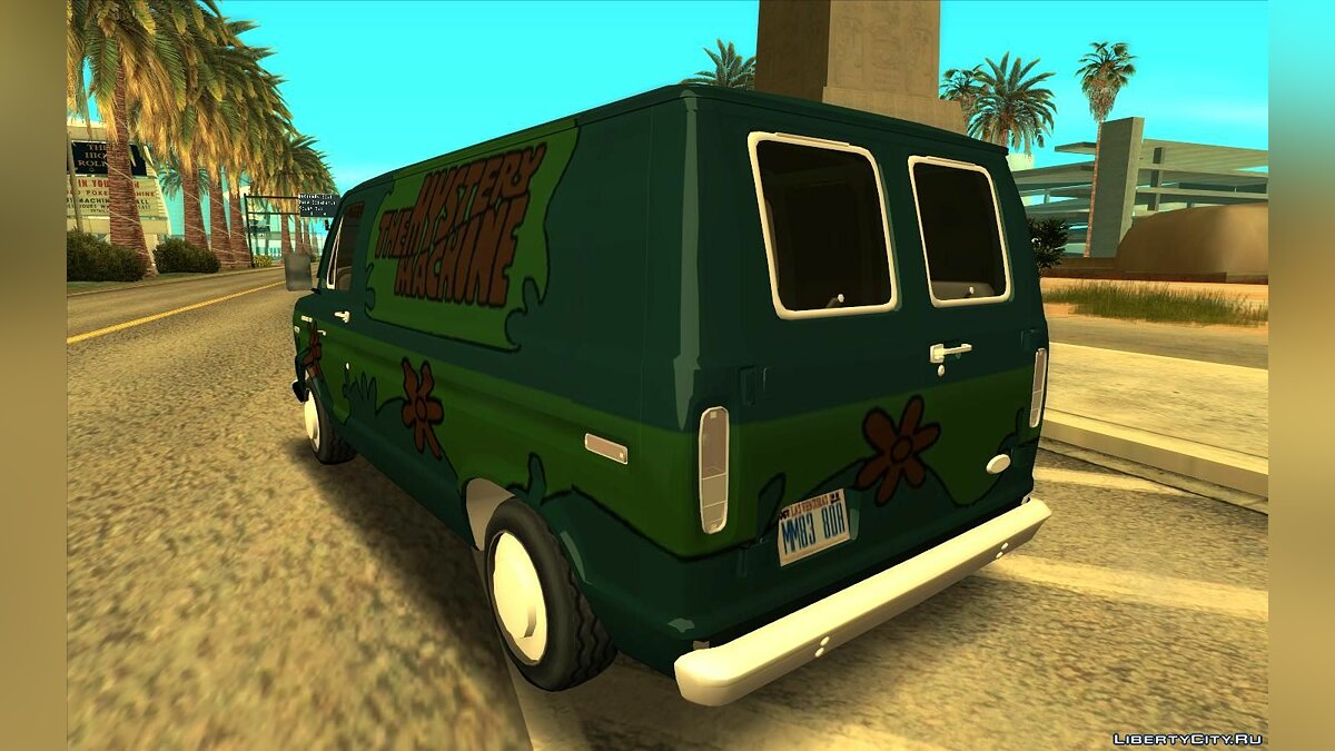 Скачать Ford E-150 Scooby-Doo V4 (Улучшенная, SA стиль) для GTA San Andreas