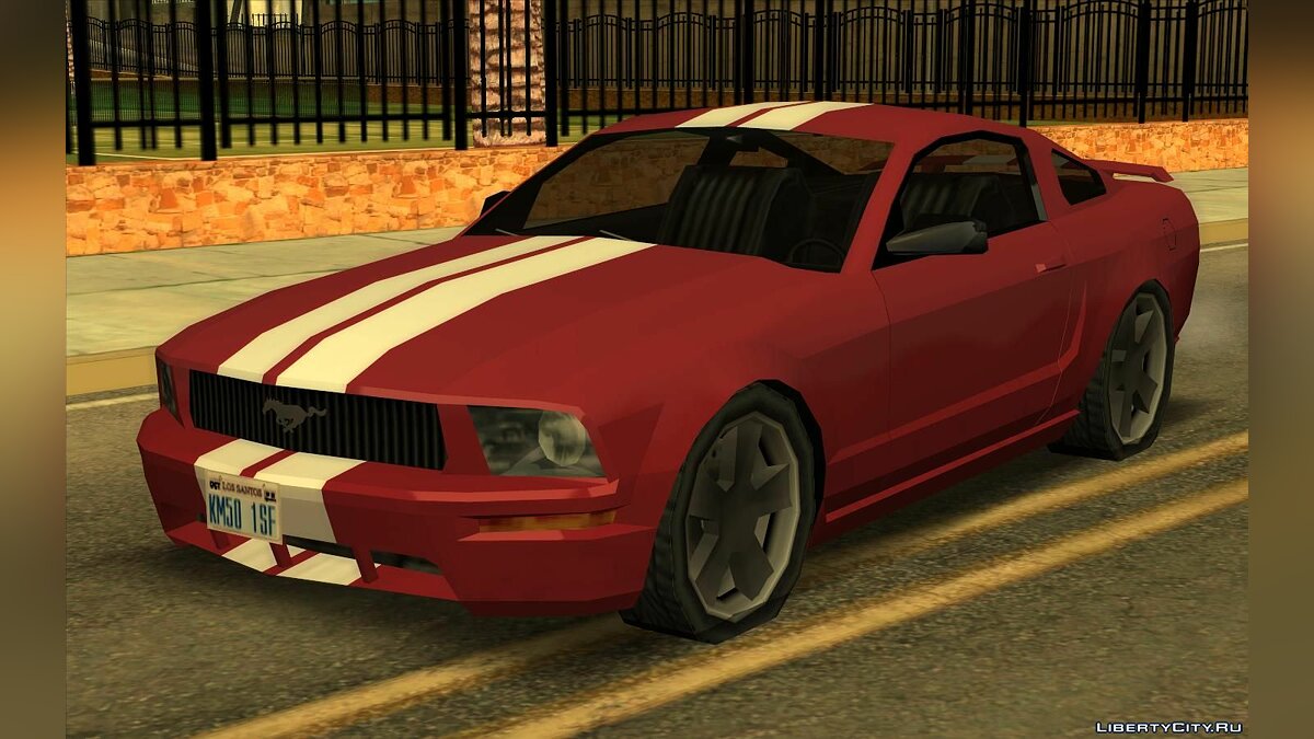 Скачать Ford Mustang GT 2008 - Улучшенная (SA стиль) V2 для GTA San Andreas