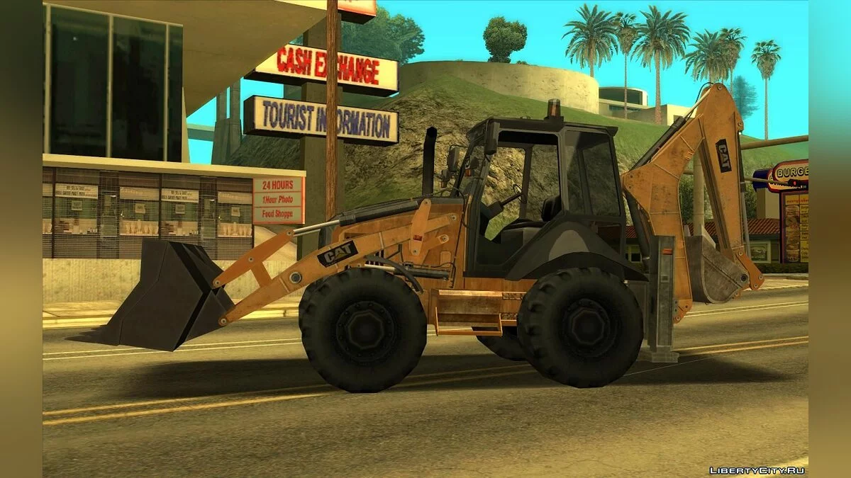 Экскаватор-погрузчик CAT / DUDE (SA стиль) V2 / GTA San Andreas