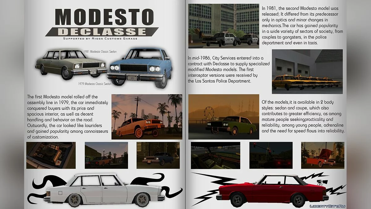 Declasse Modesto \'79-\'81 Pack / GTA San Andreas