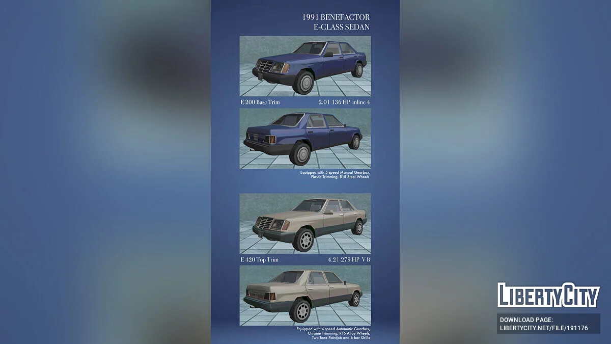 1991 Benefactor E-Class / GTA San Andreas