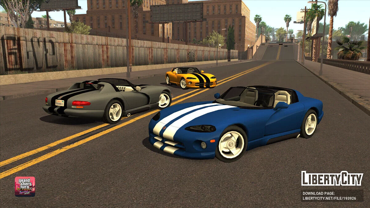 1992 Dodge Viper R/T [lowpoly] / GTA San Andreas